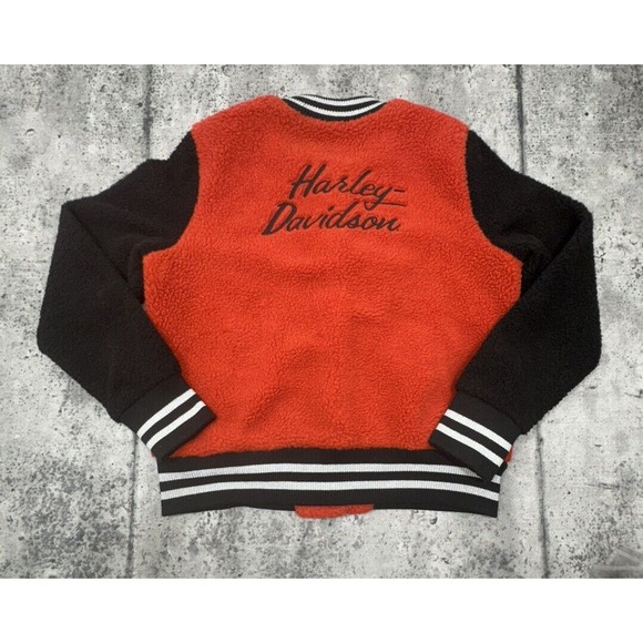 Harley-Davidson Sherpa Fleece Varsity Jacket L Part Number -‎ 96390-19Vw/000L - Picture 9 of 9